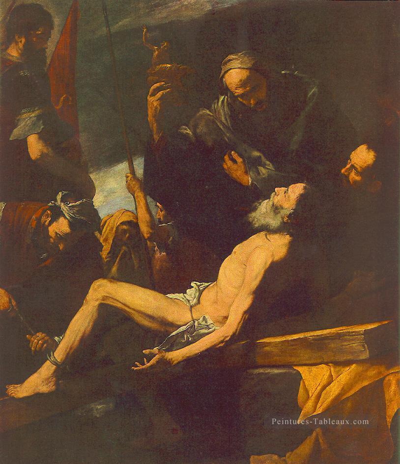 Le Martyre de St André Tenebrism Jusepe de Ribera Peintures à l'huile